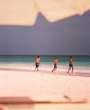 children on beach