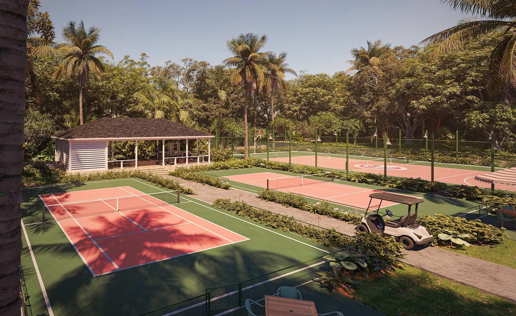 tennis and pickle ball courts