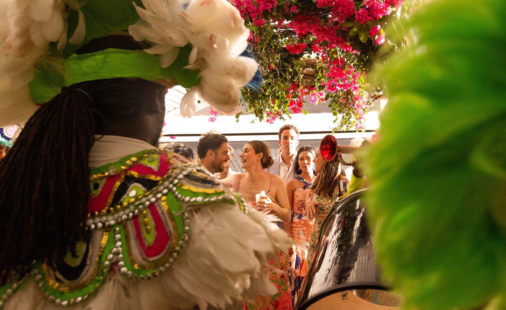 bride and groom at reception