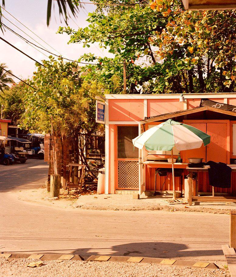 sandy street of Harbour Island