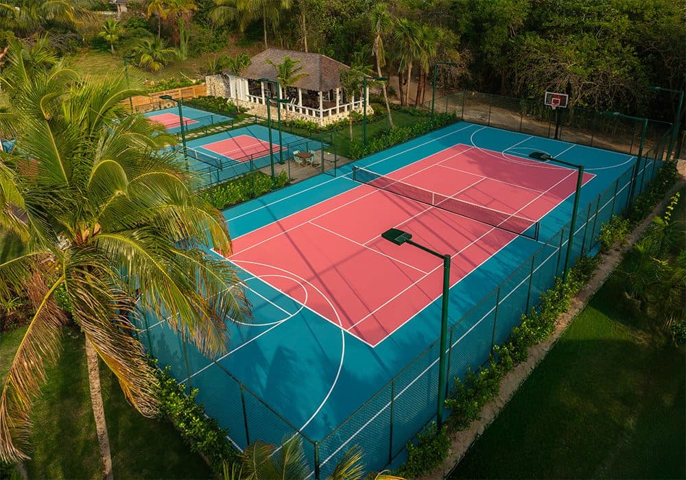 tennis and basketball courts